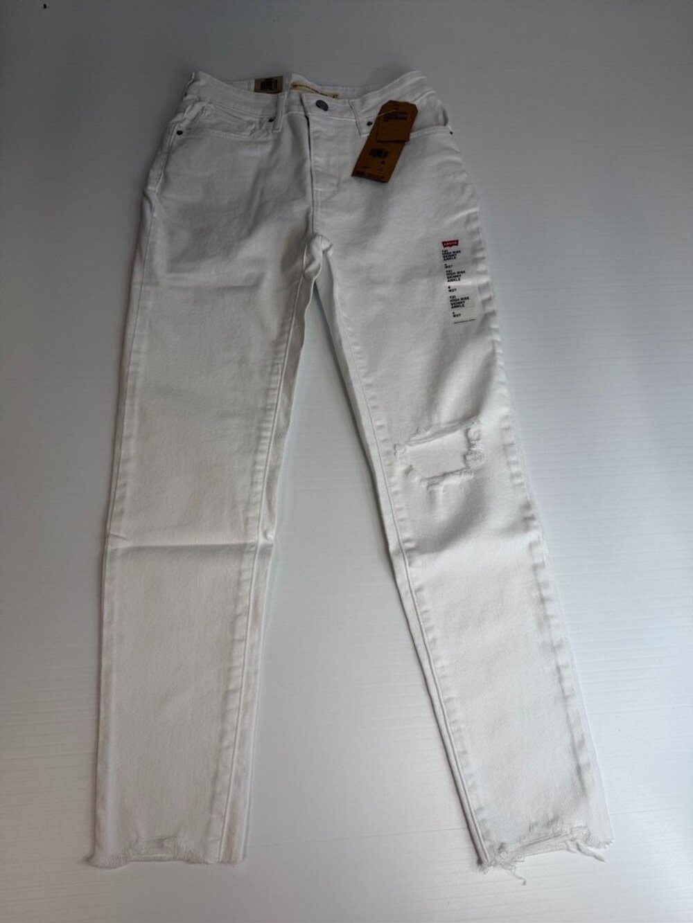 Levi's Jean Women 27 Skinny Ankle 721 High Rise 25x26.5 Distress Denim Core Ni